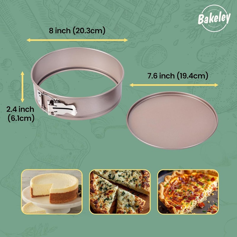 Bakeley 8 Inch Non-stick Springform Cake Pan,Cheesecake Pan with Removable Bottom - Image 2